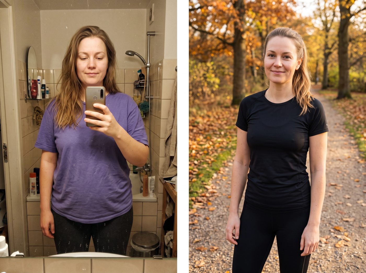 Sofie, before and after