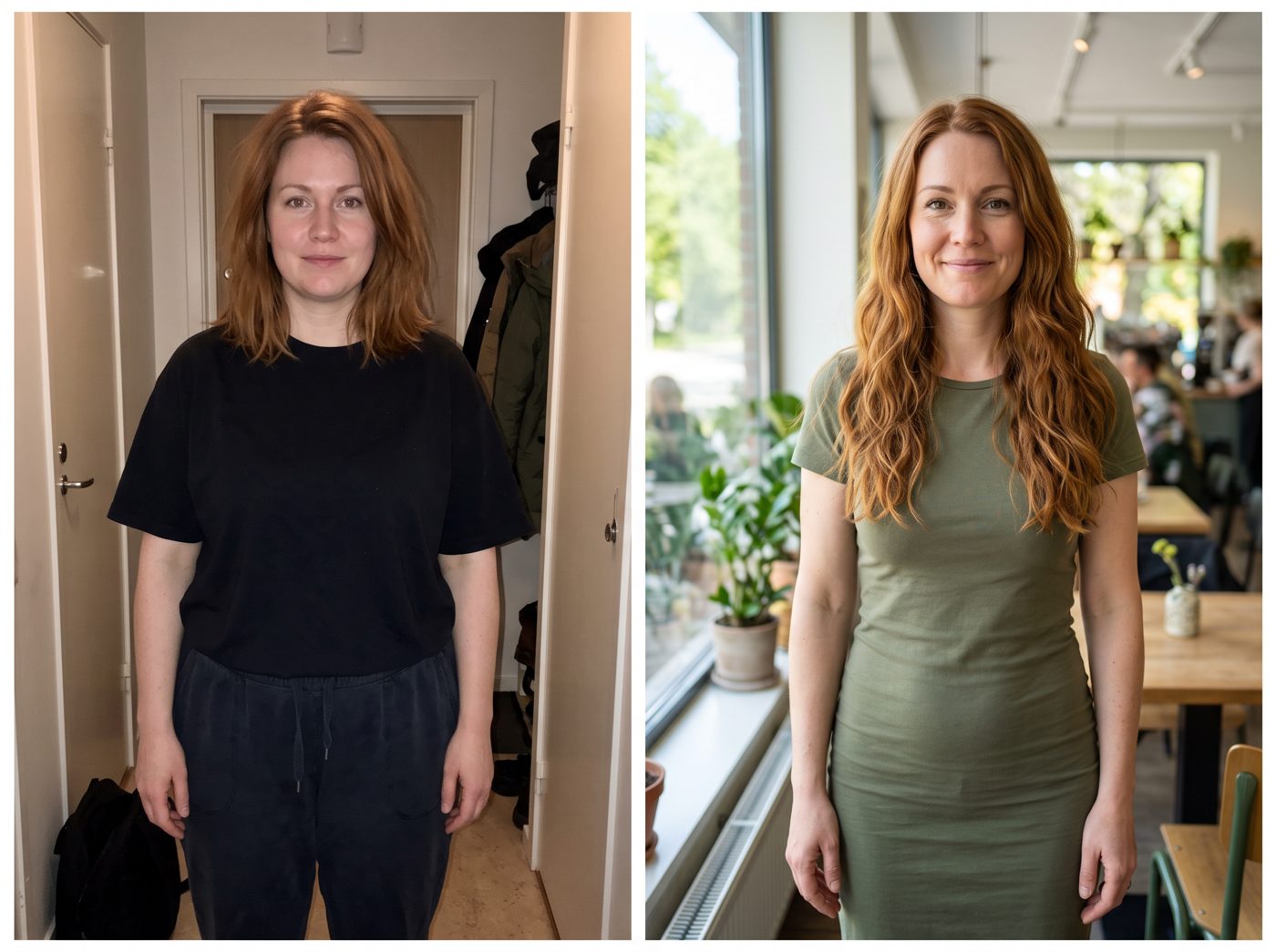Malin, before and after