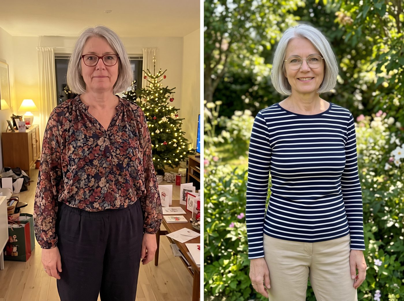 Pernille, before and after