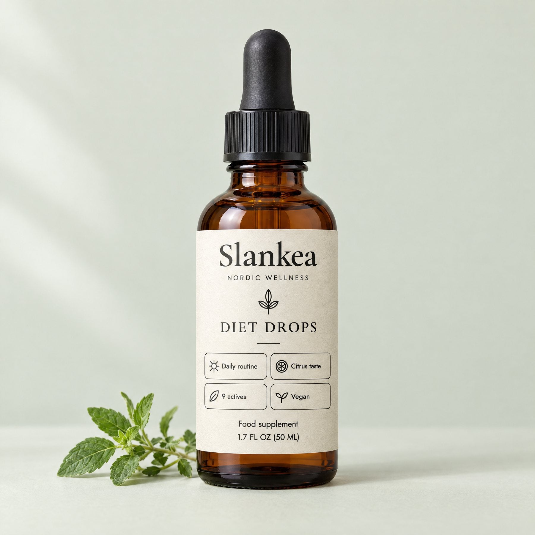 Slankea Diet Drops, 50 ml amber dropper bottle